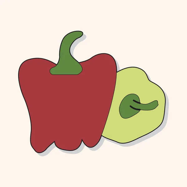 Thème végétal poivre vert — Image vectorielle