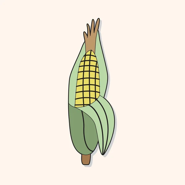 Tema vegetal maíz — Vector de stock