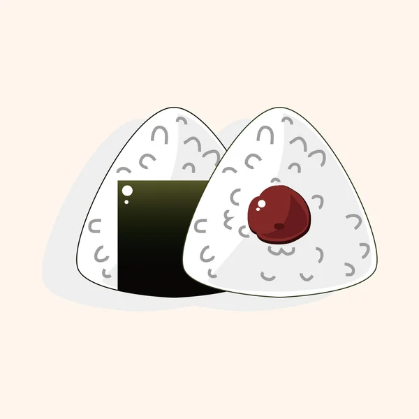 Japansk mat tema sushi — Stock vektor