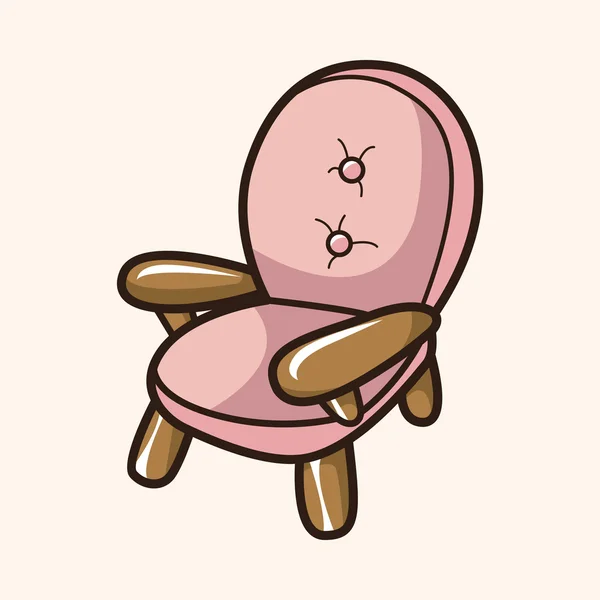 Meble tematu krzesło sofę — Wektor stockowy