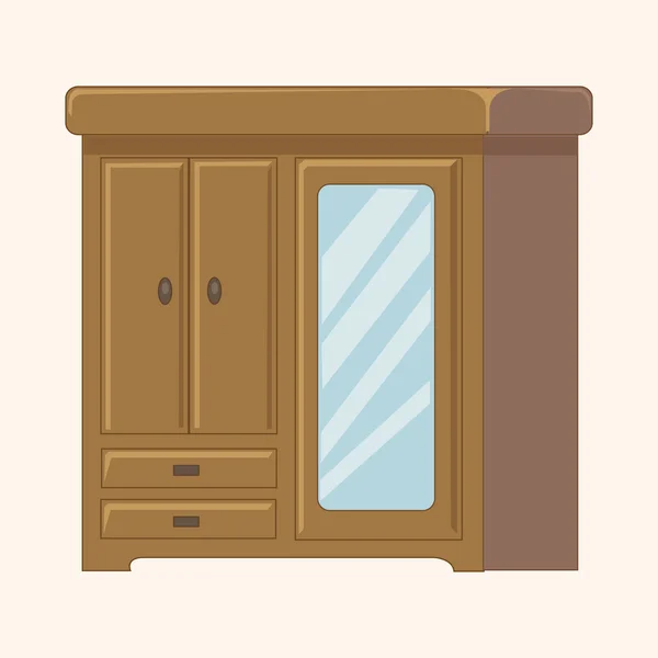 Muebles tema gabinete — Vector de stock