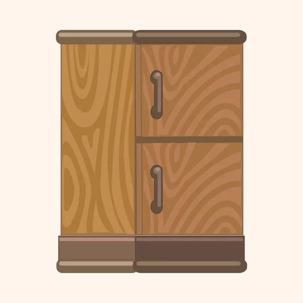 Furniture theme cabinet — Stock Vector