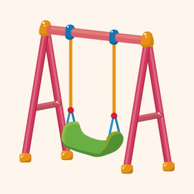 playground swing theme elements clipart
