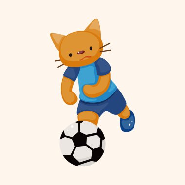 Spor çizgi film Tema öğeleri yapıyor hayvan