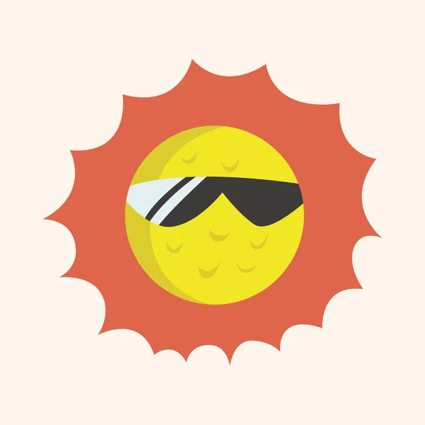 Weather sunny day theme elements — Stock Vector