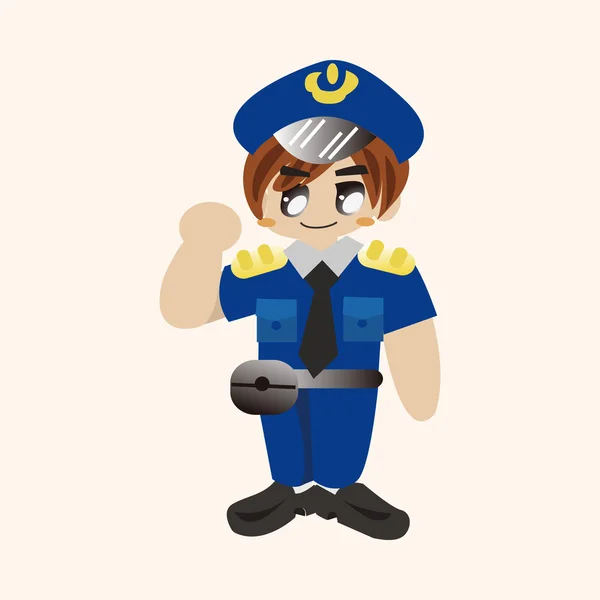 Politieagent thema-elementen — Stockvector
