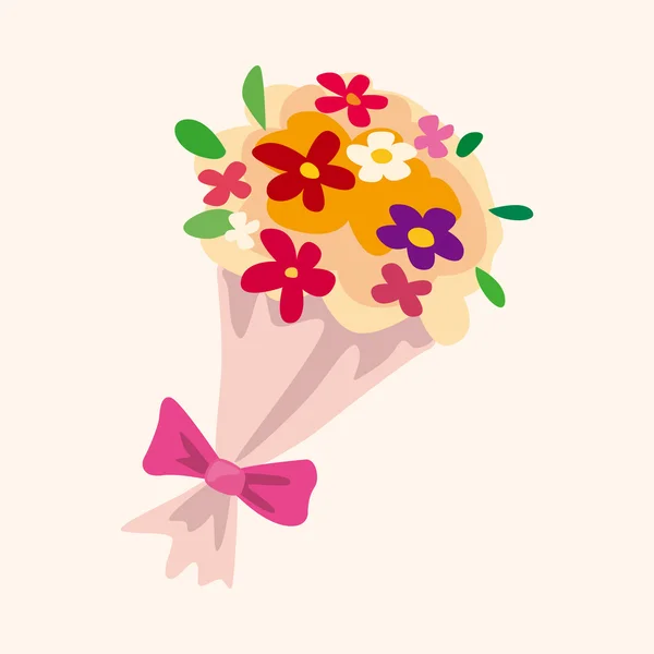 誕生日の花のテーマの要素 — ストックベクタ