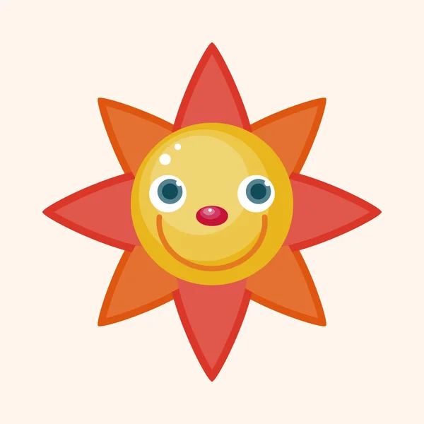 Погода сонячний день елементи теми — стоковий вектор