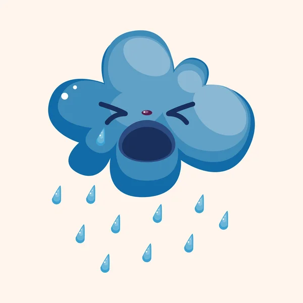 Weather rainy day theme elements — Stock Vector