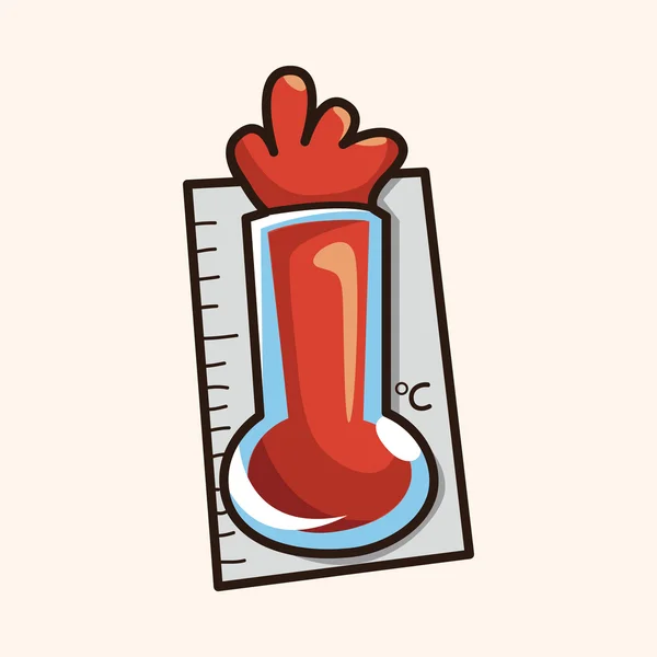 Thermometer thema-elementen — Stockvector