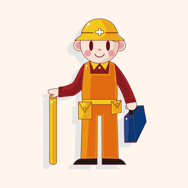 Worker theme elements — Stock Vector