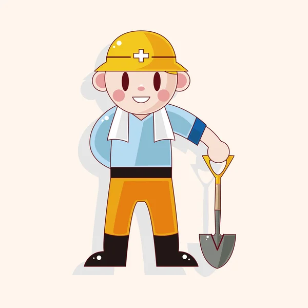 Worker theme elements — Stock Vector