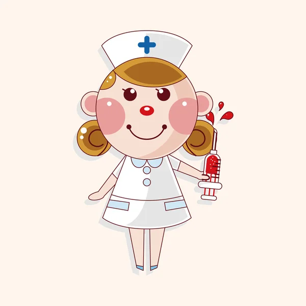 Elementos temáticos do enfermeiro — Vetor de Stock