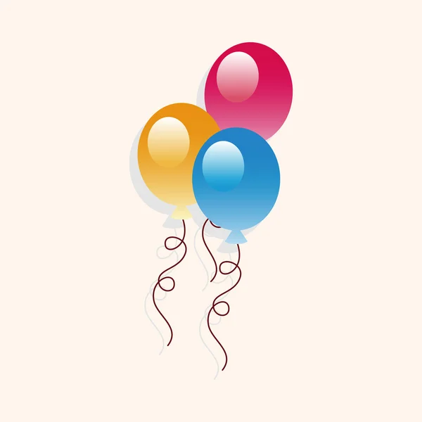 Birthday balloon theme elements — Stock Vector