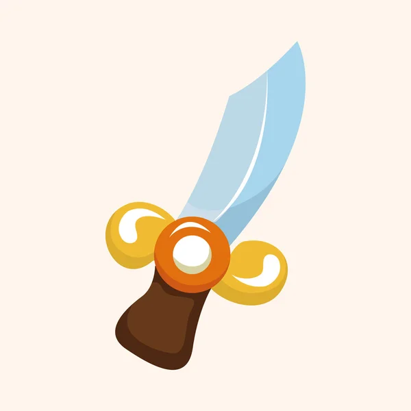 Cuchillo arma tema elementos — Vector de stock