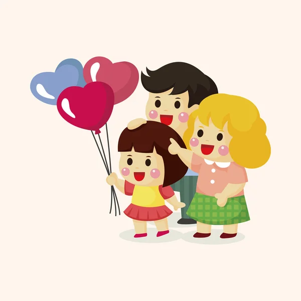 Family theme elements — Stock Vector