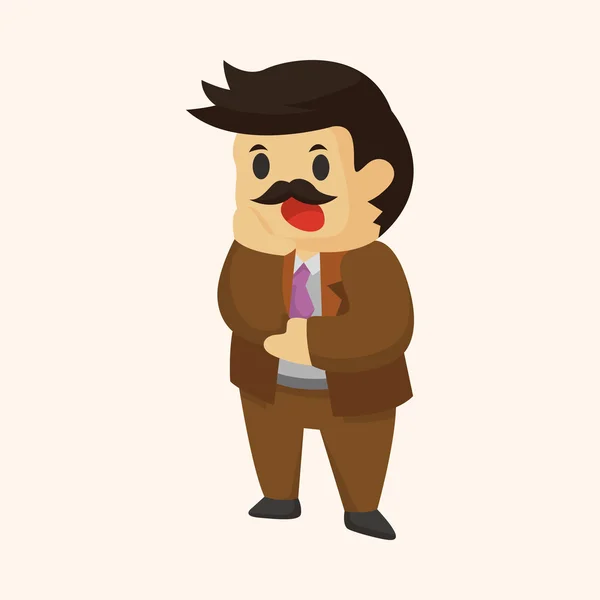 Jefe tema elementos — Vector de stock