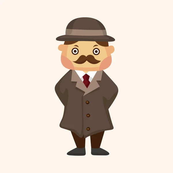 Detective tema elementos — Vector de stock