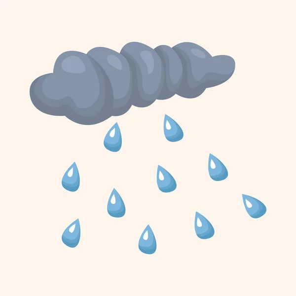 天気雨の日テーマ要素 — ストックベクタ