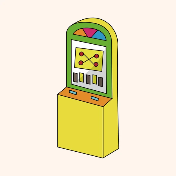 Casino máquina tragaperras elementos temáticos — Archivo Imágenes Vectoriales