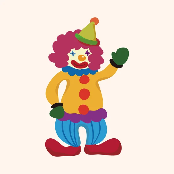 Nöjesparken clown temaelement — Stock vektor