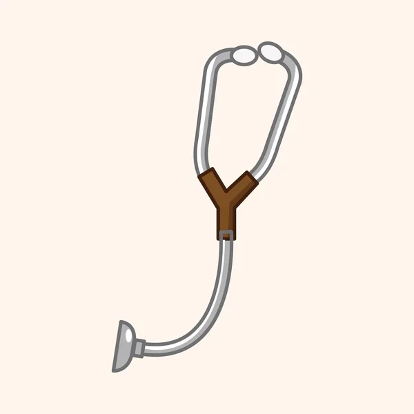 Stetoskop Tema öğeleri — Stok Vektör