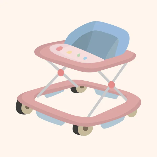 Baby walker thema-elementen — Stockvector