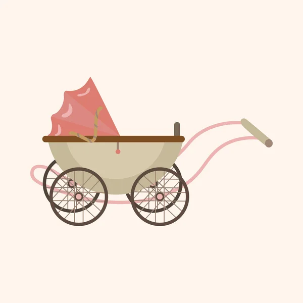 Barnvagn temaelement — Stock vektor