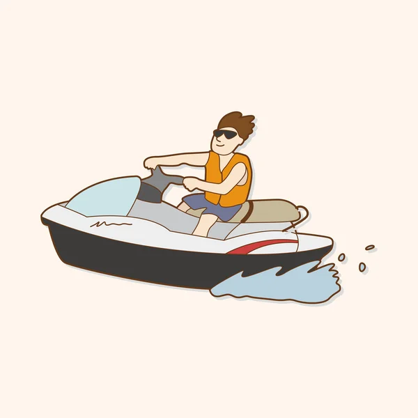 Water sport thema-elementen — Stockvector