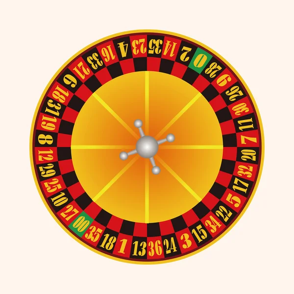 Roulette casino éléments de thème — Image vectorielle