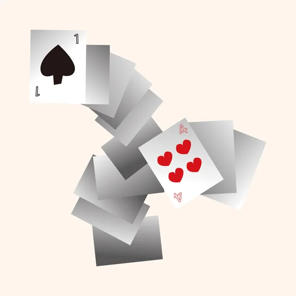 Kaszinó póker kártya téma elemek — Stock Vector