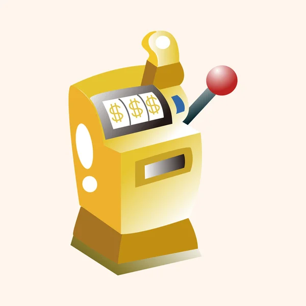 Casino slot machine theme elements — Stock Vector