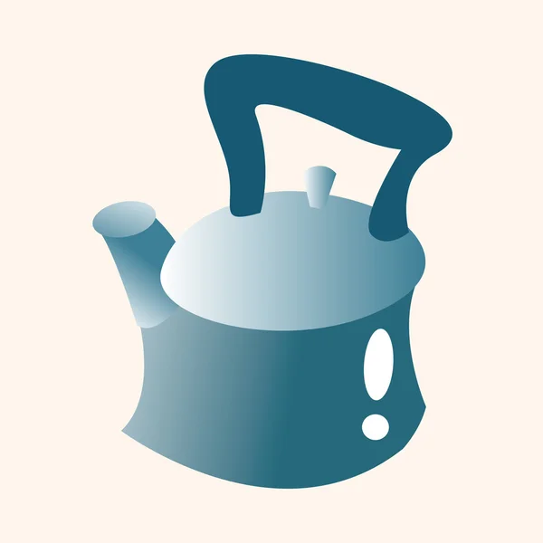 Utensilios de cocina té elementos temáticos — Vector de stock