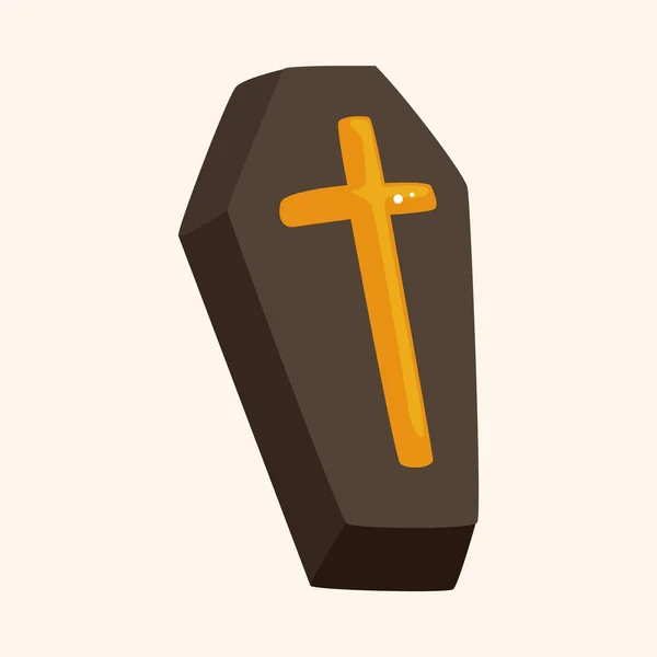 Coffin theme elements — Stock Vector