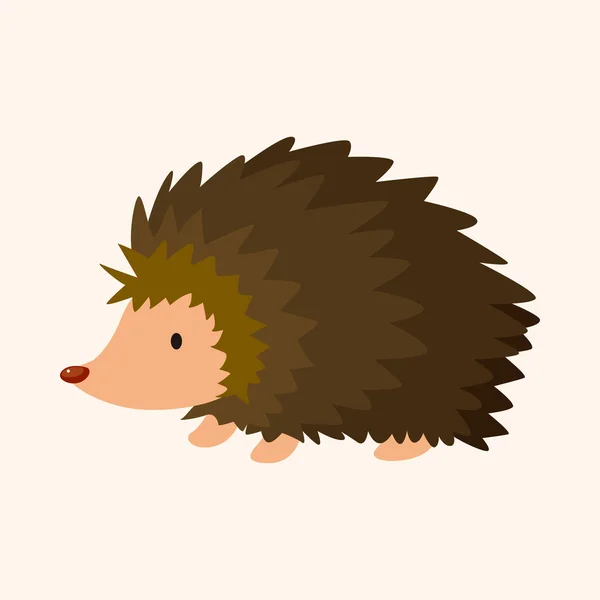 Animal Hedgehog cartoon theme elements — Stock Vector