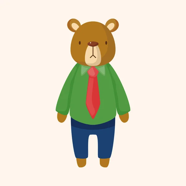 Animal Bear Arbeiter Cartoon-Elemente — Stockvektor