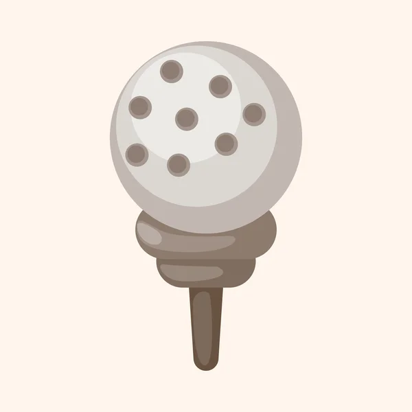 Golf apparatuur thema-elementen — Stockvector