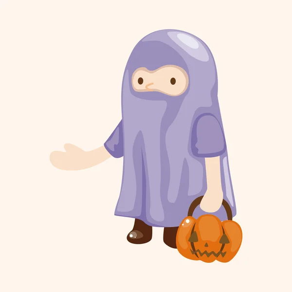 Halloween party costume theme elements — Stock Vector