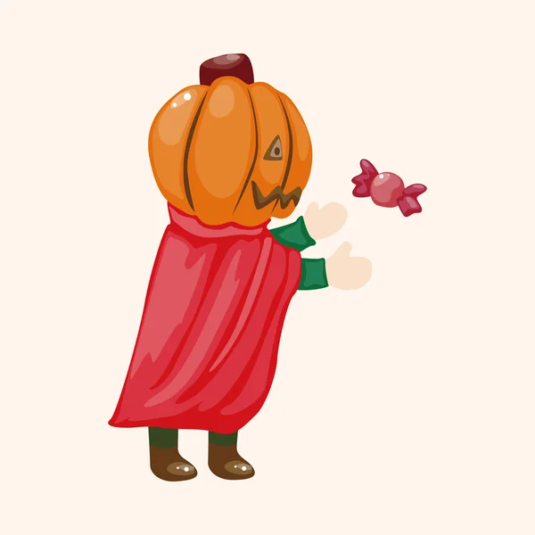 Halloween festa traje tema elementos — Vetor de Stock