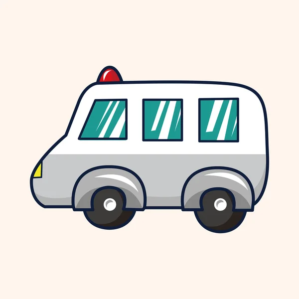 Transporte ambulancia tema elementos — Vector de stock