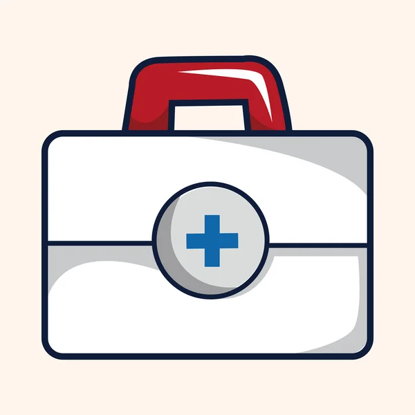 Caja de medicina tema elementos — Vector de stock