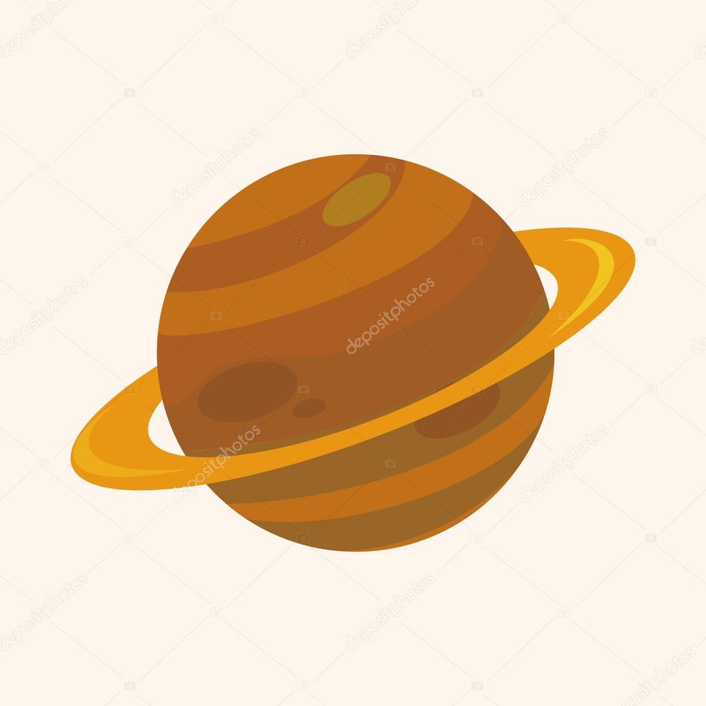 Space planet theme elements