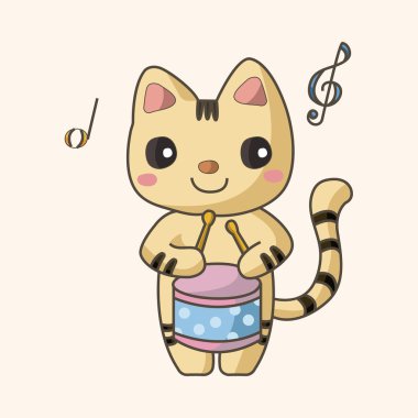 enstrüman çizgi film Tema öğeleri oynayan hayvan