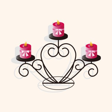 Sevgililer günü mum Tema öğeleri