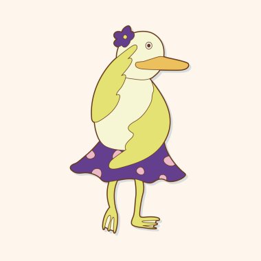 Tema öğeleri Karikatür hayvan dans