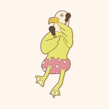 Tema öğeleri Karikatür hayvan dans