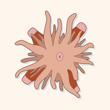 Deniz hayvan mercan karikatür Tema öğeleri