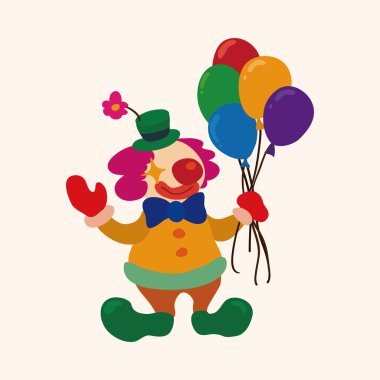 sirk palyaço Tema öğeleri