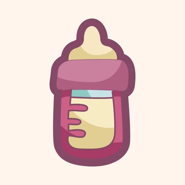 哺乳瓶のテーマの要素 — ストックベクタ