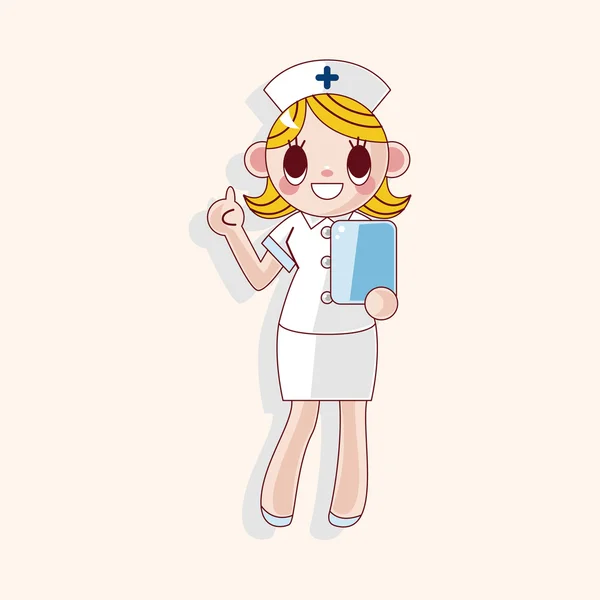 Éléments de thème infirmière — Image vectorielle